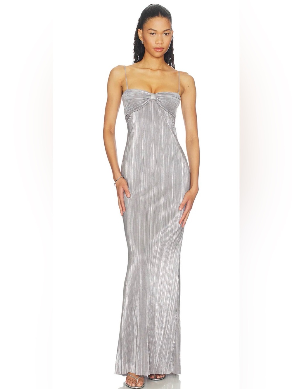 Lovers + Friends Mya Gown in Silver Gray